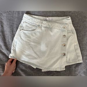 Denim light blue Zara skort Small